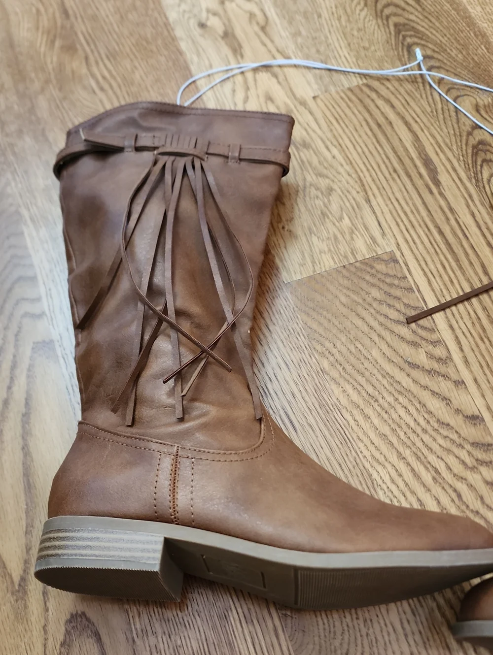 RARE NWT Justice Deadstock Girls Western Fringe Boots Brown Size 5
